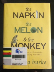 The monkey eats the melon, and needs the napkin.